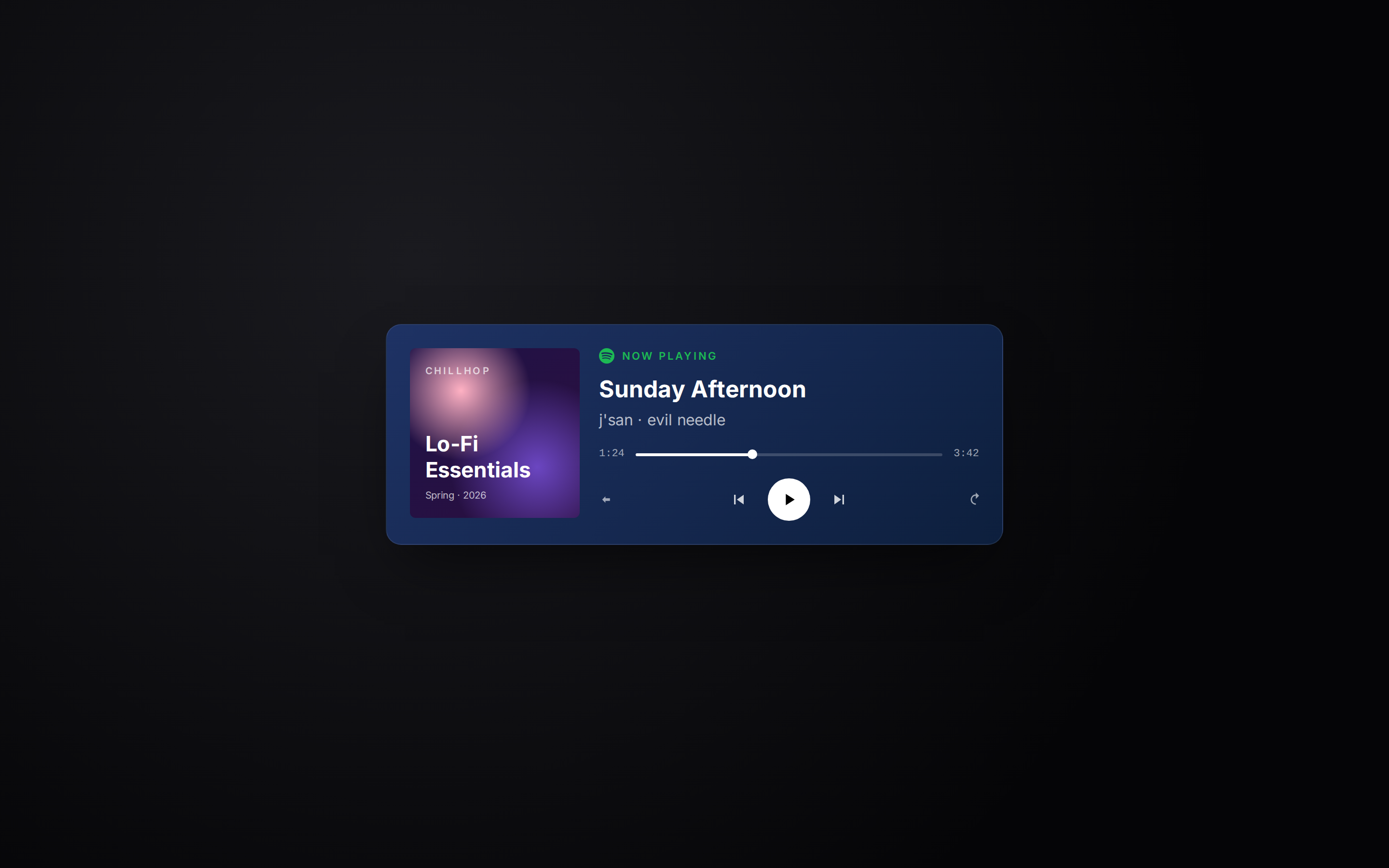 Spotify Now-Playing Card preview